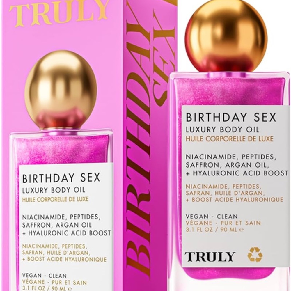 TRULY Pink & Gold Birthday Sex Body Oil